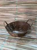 Bandeja oval mini de bambu 16x12x7 altura
