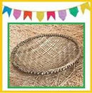 Peneira de bambu redonda pequena 25 cm Bota Fora