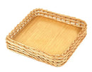 Bandeja de vime inteiro quadrada 33x33x7 altura