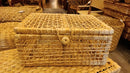 Bau de Palha Retangular grande 33x22x16 altura