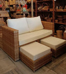Sofa 2 lugares com Puf retrátil Bota Fora frete gratis