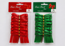 Laço facil mini 1,2cm x 25cm pacote com 10 unidades em 02 cores Vermelho e Verde