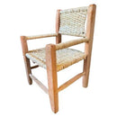 Cadeira de Palha Infantil com Braços 30x29x50 altura com encosto