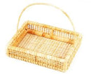 Cesta retangular de Palha Media 32x22x8 altura